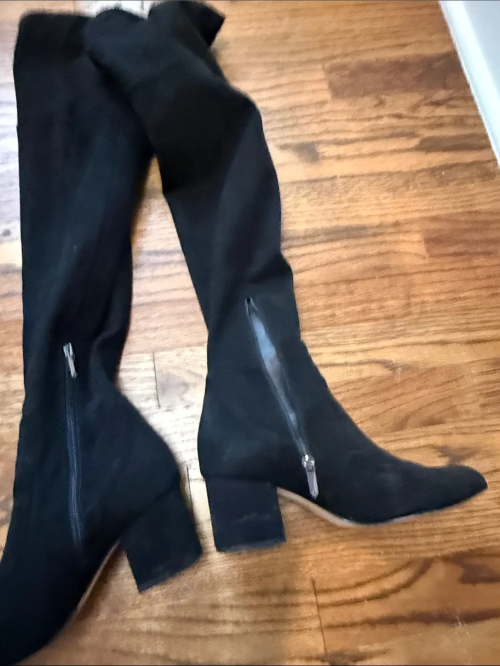 Sam Edelman Black Over-the-Knee Block Heel Boots